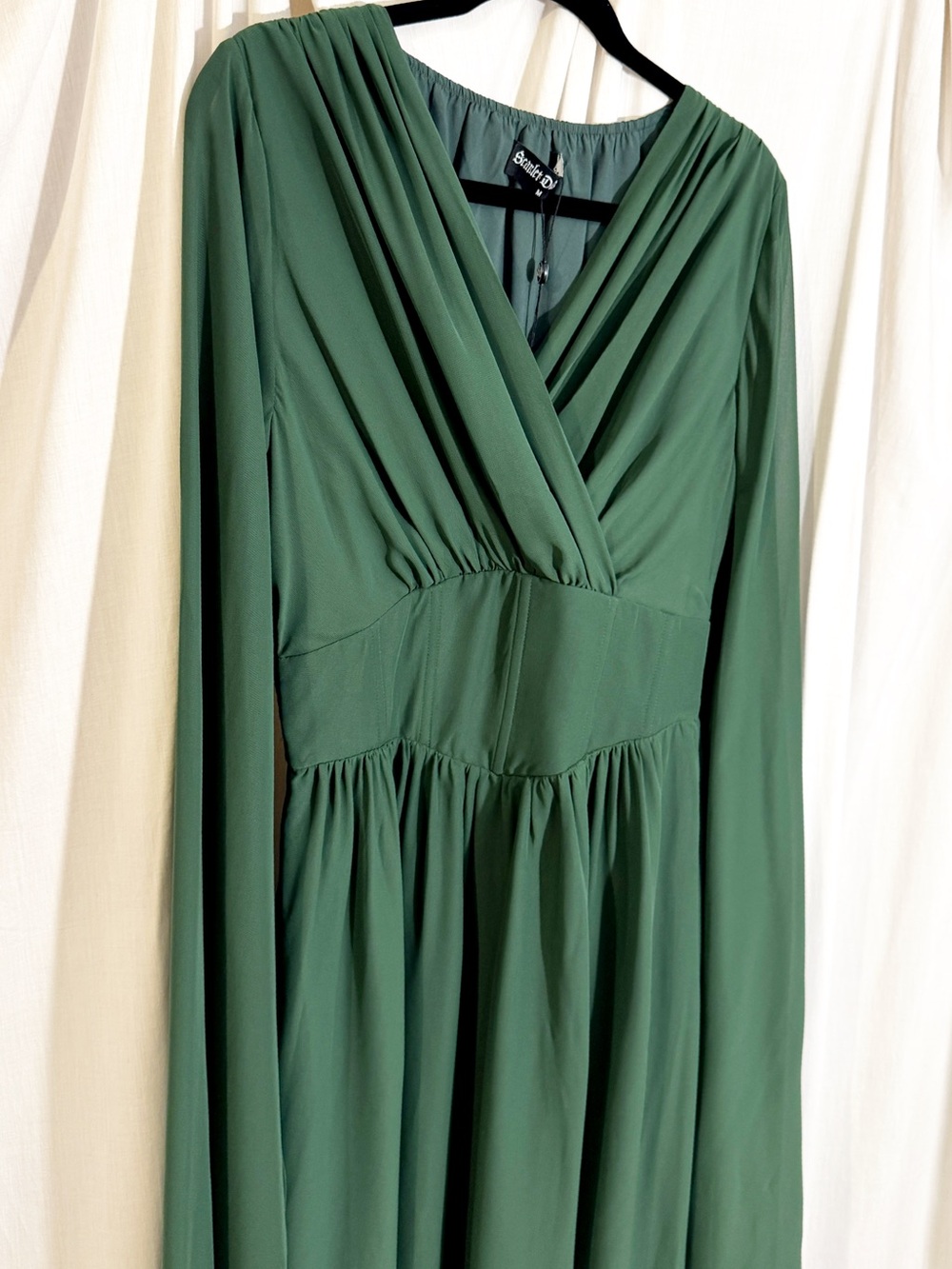 Scarlet Darkness Green Renaissance Witch Cape Maxi Dress M NWT - Picture 3 of 7